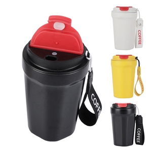 Tasses à café à double paroi de 380ml personnalisées en gros, tasses à café réutilisables isolées sous vide de voyage en acier inoxydable 304 - Product Image 5