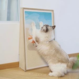 Peinture à l'huile sur toile remplaçable Design de plage Cadre en bois MDF Panneau de fibres de bois pour animaux de compagnie Scratching Board Toy Cat <span class=keywords><strong>Sisal</strong></span> Scratcher - Product Image 1