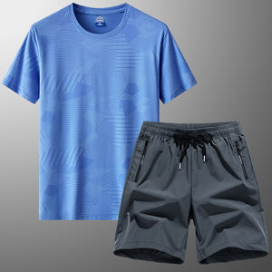 T-shirt d'été pour homme en soie glacée à manches courtes, fin, camouflage, séchage rapide, ensemble tendance, design élastique rafraîchissant - Product Image 1