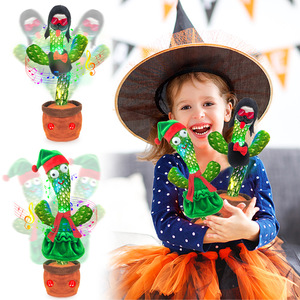 32cm mềm bông xương rồng điện tử đồ chơi sang trọng dẫn ánh sáng búp bê lặp đi lặp lại giọng nói của bạn cho những dịp sinh nhật PP bông đầy rửa - Product Image 2