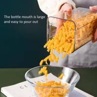 Ensemble de 5 bocaux de conservation alimentaire hermétiques en PET, récipients transparents scellés pour l'organisation du garde-manger, bocaux empilables pour aliments secs