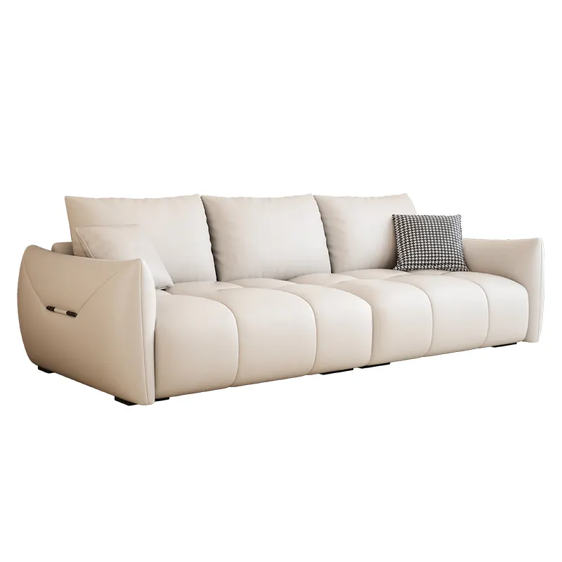 Лидер продаж, американский готовый 6-местный модульный секционный диван U-образной формы, кожаный диван с диваном-кроватью для хранения