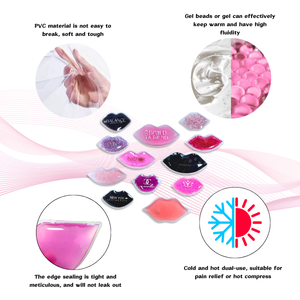 Niedrige Kosten Hoher Standard Entspannen Sie den Körper Lippen geformte Schönheit heißes kaltes Gel für Detumeszenz Guter Preis - Product Image 2