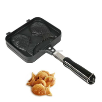 Poêle à Taiyaki 2, 3 ou 4 poissons, antiadhésive, pour gaufres, mini-œufs et crêpes, ensemble de cuisson