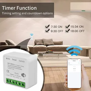 Interruttore Intelligente WiFi Tuya 16A 20A, Controllo Bidirezionale, Mini Interruttore Universale in Plastica, Compatibile con Smart Life, Alexa, Google Home, Alice - Product Image 4