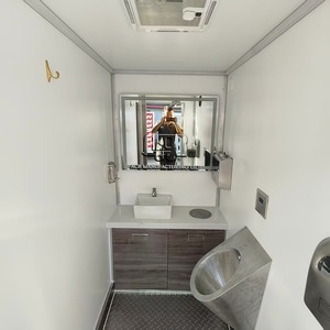 Remorque de toilettes de luxe portable à montage rapide avec douche, couleur personnalisable, structure en acier moderne, écologique, pour usage extérieur - Product Image 5