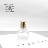 Atomiseur de parfum sphérique en verre fantaisie de qualité supérieure, forme de bulbe, flacon vide pour cosmétiques avec impression sérigraphique, écologique