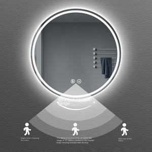 Diseño elegante Eliminación <span class=keywords><strong>de</strong></span> niebla redonda Espejo LED inteligente Espejo <span class=keywords><strong>de</strong></span> <span class=keywords><strong>baño</strong></span> <span class=keywords><strong>de</strong></span> tamaño completo personalizado Luces LED tiempo Bluetooth Espejo <span class=keywords><strong>de</strong></span> <span class=keywords><strong>baño</strong></span> inteligente - Product Image 3