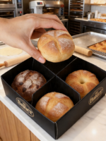 Personnalisé en gros Cupcakes Cookie Pâtisserie Gâteau Cadeau de qualité alimentaire Mochi Donut Boulangerie Donut Boîte d'emballage en papier avec logo