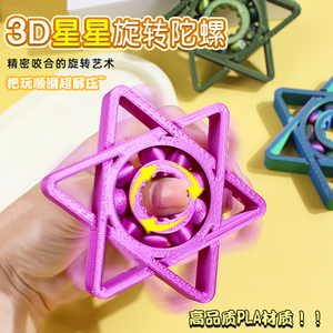 Jouet anti-stress à presser haut de gamme, gyroscope polygonal imprimé en 3D, très populaire - Product Image 2