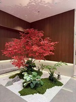 Arbre artificiel en érable rouge haut de gamme en fibre de verre, réaliste, fait main, écologique, imperméable, pour intérieur et extérieur, mariage et maison