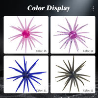 Vente en gros d'appâts artificiels souples en TPE bionique haute élasticité, imitation oursin flottant, pour la pêche au bar, de taille moyenne à grande, perforés, sans hameçons