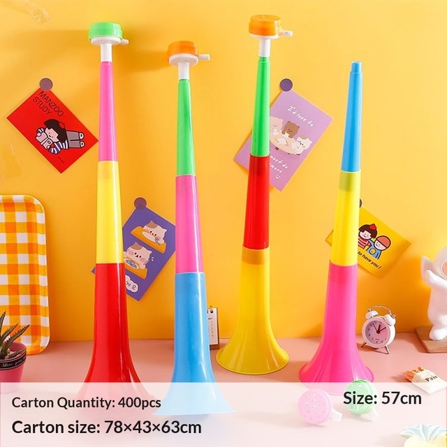 Classic Toy Collapsible Plastic Trumpet Air Horn Stadium Horn Noisemakers for Cheerleading Props Sporting Events Football Party