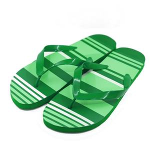 Wholesale Classic Striped Flip Flops Men <b>Women</b> Summer Beach Sandals Green <b>White</b> Pattern Soft PE Rubber <b>Slipper</b> Bulk Cheap OEM - Product Image 1