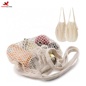 ถุงตาข่ายแบบพกพา ซักได้ เป็นมิตรกับสิ่งแวดล้อม พร้อมหูหิ้ว สำหรับจัดเก็บผัก ช้อปปิ้ง ใช้ซ้ำได้ สั่งซื้อแบบรวมจำนวนมากได้ - Product Image 1