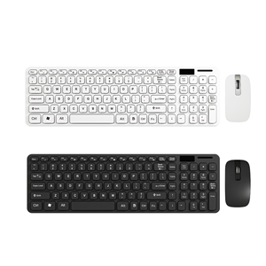 Ensemble <span class=keywords><strong>clavier</strong></span> et <span class=keywords><strong>souris</strong></span> sans fil 2,4 GHz ultra-mince ergonomique étanche 101 touches prêt pour le jeu pour ordinateur portable PC Windows Chrome - Product Image 1