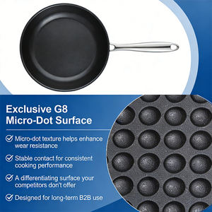 Nouvelle Arrivée Poêle à Frire Hybride en Céramique G8 Micro-Dot Nid d'Abeilles Ustensiles de Cuisine en Acier Inoxydable Triple Couche Antiadhésive - Product Image 2
