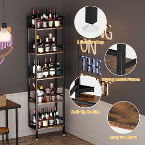 <span class=keywords><strong>Portabottiglie</strong></span> da Vino a 5 Livelli Autoportante o da Parete, Espositore per Bottiglie, Scaffale Organizzatore, Pallet Racking - Product Image 4