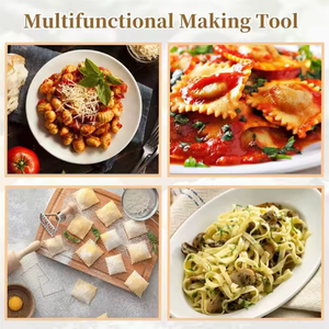 Machine à pâtes et kit de fabrication de pâtes DIY pour la cuisine, planche à pâtes en bois, rouleau à pâtisserie, coupe-pâtes, emporte-pièce à raviolis - Product Image 5