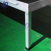 Scène en aluminium portable carrée pour événements extérieurs, mariage, plateforme carrée avec clôture
