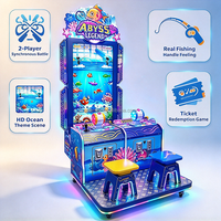 Mesin Arcade Pancingan Ikan Dua Pemain Berbahan Logam dengan Lampu RGB, Pemandangan Laut, dan Sistem Koin untuk Pabrik Arcade