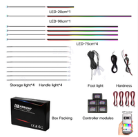 Kit d'éclairage d'ambiance pour voiture 18 en 1, RGBIC Dream Chasing Color Dynamic Symphony, bande LED intérieure pour voiture avec contrôle par application, certifié CE
