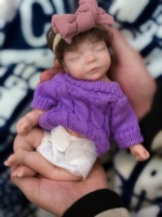 Poupée de mode réaliste en silicone de 10 pouces, corps entier, jouet doux, bébé reborn aux cheveux bouclés, jouet de dessin animé lavable pour filles