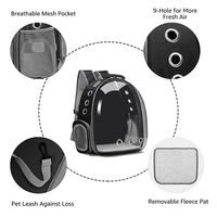 Sac à dos de transport pour chat, chien et petits animaux, portable, pliable, luxueux, moderne, transparent, en polyester, avec fermeture éclair, capacité de 5 kg