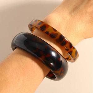 Noble Consort Estilo retro Moda Leopardo Pulsera Miel Fabricante Tortuga Color Barra redonda Brazaletes - Product Image 2