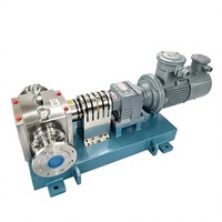 Pompe de transfert chimique de haute précision à joint mécanique, avec chauffage intégré, 320cc/rev, raccord à bride