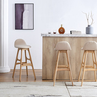 Tabouret de Bar de luxe moderne extérieur métal bois cuisine cuir velours chaise de Bar tabouret en bois comptoir hauteur tabouret de Bar pour cuisine