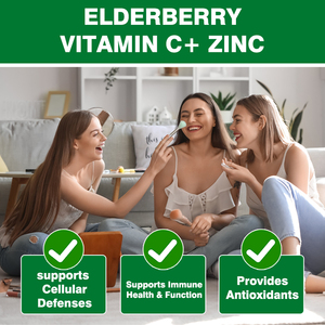 แคปซูลเอลเดอร์เบอร์รี่เสริมภูมิคุ้มกันเสริม5-in-1พร้อมสารสกัดจากขิงออร์แกนิก D3วิตามิน - Product Image 6