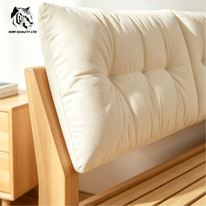 <b>china</b> supplier low cost custom logo log style large stock ready to ship modern design <b>bed</b> room furniture wooden upholstered <b>bed</b> - Product Image 2
