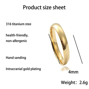 Bagues de couple en acier titane poli 23022 Bijoux unisexes Cadeau - Product Image 4