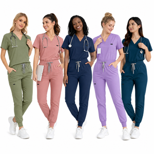 Uniformes Clínicos para Enfermeras, Conjuntos de Uniformes Médicos, Conjunto de Pantalones Deportivos Antibacterianos para Mujeres Cuidadoras, Uso Diario Médico - Product Image 1