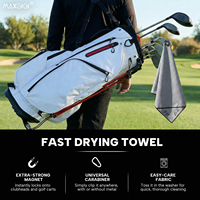 Trendiges Golf-Handtuch mit Magnet, Superweiches Golf-Mikrofaser-Handtuch, Umweltfreundliche Blanko-Sublimations-Golfhandtücher