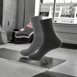 Chaussettes décontractées pour hommes de haute qualité, en gros, bon marché, neuves, chaussettes de printemps antibactériennes, chaudes, respirantes, en élasthanne/nylon, chaussettes de travail - Product Image 3