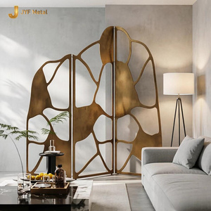 J448 Luxury Metal Art <b>Screen</b> Partition Stainless Steel Decorative Divider for Commercial Interior Project - Product Image 2