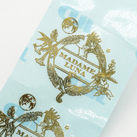 Autocollants personnalisés effet métal or/argent, transfert thermique, cuivre, 3D, gaufré, étiquette avec Logo, personnalisé, pour votre marque, 50 pièces