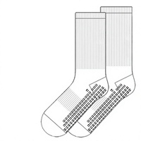 Chaussettes de sport pour hommes - Design à revers tricoté, antibactériennes, compression, soutien de la voûte plantaire, pour le football et le yoga