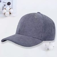 Gorra de béisbol de pana colorida, Impresión de logotipo personalizado, bordado al aire libre, Sombreros con visera para hombres y mujeres, gorra integrada para grupos de trabajo