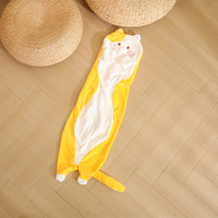 Peluche géante de chat en gros d'usine, peaux d'animaux non rembourrées, coussin long en peluche de chat pour enfants