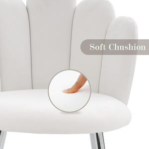 Ensemble de chaises d'appoint modernes et confortables pour commode, pieds en métal, fauteuils luxueux en velours <span class=keywords><strong>rose</strong></span> beige - Product Image 5