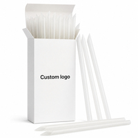 Pailles à embout conique jetables avec logo personnalisé, 100% compostables à domicile, biodégradables, pailles PHA pour bubble tea, café, boissons