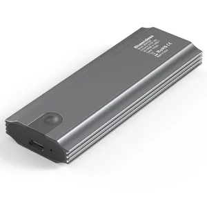 Hot Sales Alumínio M.2 SSD Caso Ferramenta Livre NVME SATA 10Gbps USB3.1 Tipo C Porta M.2 SSD Enclosure