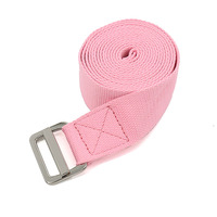 Ejercicio Fitness Estiramiento Yoga Estiramiento Banda elástica con doble anillo de metal ajustable D Hebilla Loop