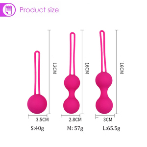 Silicone Ben Wa Ball S M L Size Trainer Set esercizio del pavimento pelvico <span class=keywords><strong>palline</strong></span> della Vagina giocattolo del sesso Mobitel che stringe la palla <span class=keywords><strong>di</strong></span> <span class=keywords><strong>Kegel</strong></span> per le donne - Product Image 2