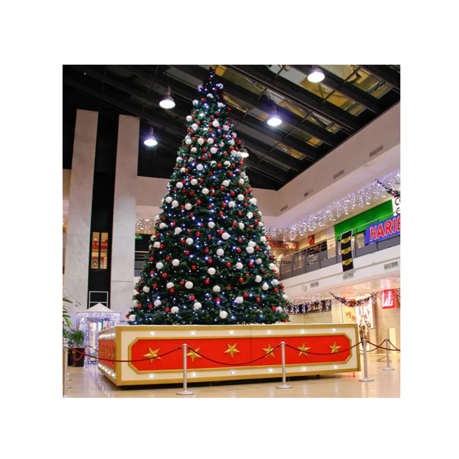 Interior lighting commercial decorative giant christmas tree for shopping mall plaza hotel