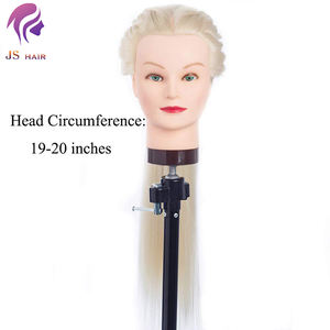 Têtes de mannequin de barbier avec <span class=keywords><strong>cheveux</strong></span> pour le tressage, poupée mannequin à <span class=keywords><strong>cheveux</strong></span> longs, tête d'entraînement pour la cosmétologie, tête d'entraînement pour la pratique - Product Image 4