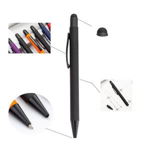Wholesale Black Metal <b>Ballpoint</b> <b>Pen</b> With Press Touch Screen Printed Logo Customized for Stylus Table Phone - Product Image 1